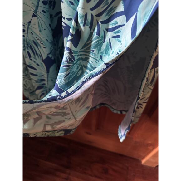 UV Skinz Coverup UPF 50+ Sunwear Beach Swim Maxi Dress Turquoise Tropical Sz XL - Picture 6 of 6
